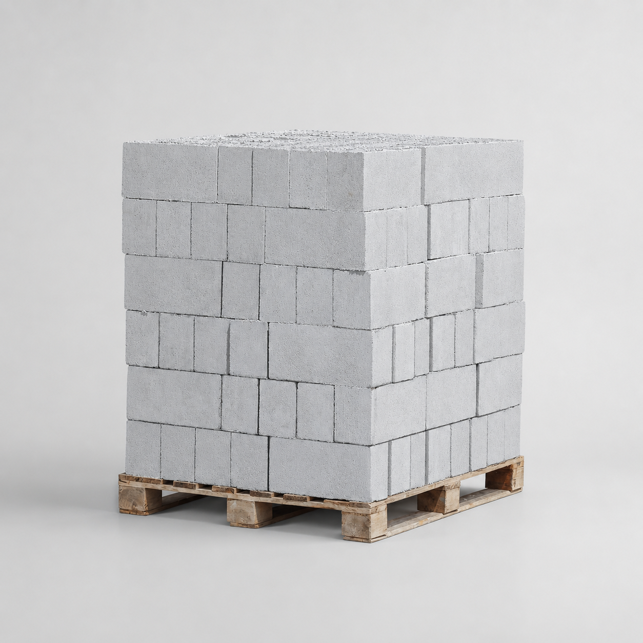 Pallet de blocos de concreto modelo brasileiro